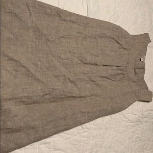 Khaki linen dress